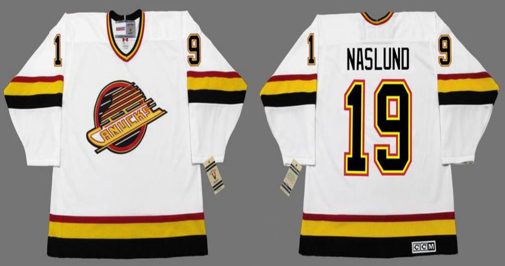 2019 Men Vancouver Canucks 19 Naslund White CCM NHL jerseys1